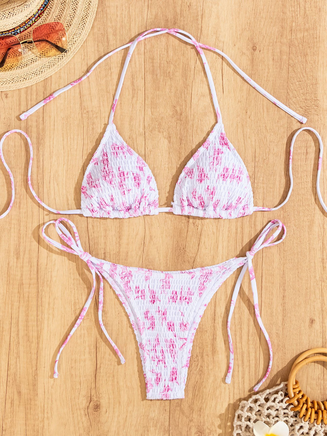 Damski triangel-bikini med lekfullt leo-design och justerbara band Mirla-Eva Jonsson
