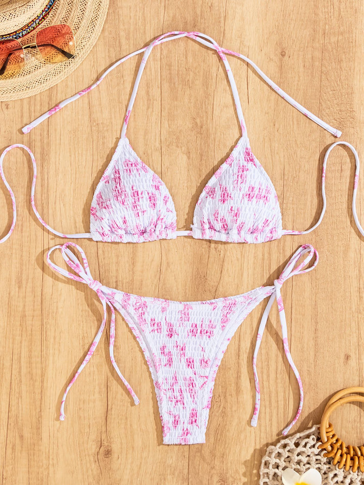 Damski triangel-bikini med lekfullt leo-design och justerbara band Mirla-Eva Jonsson