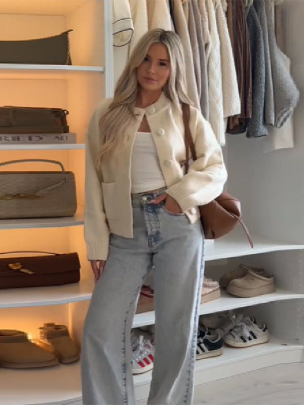 Damskjorta med oversized passform och knappdetaljer Mirla-Eva Jonsson