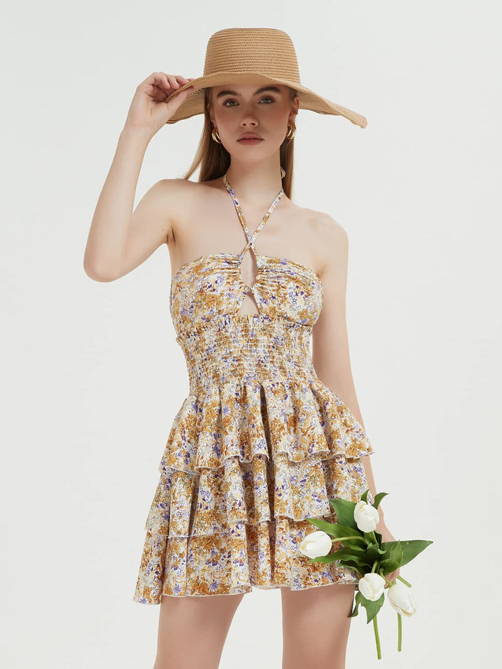 Damskjortklänning med bärande design och blommönster Mirla-Eva Jonsson