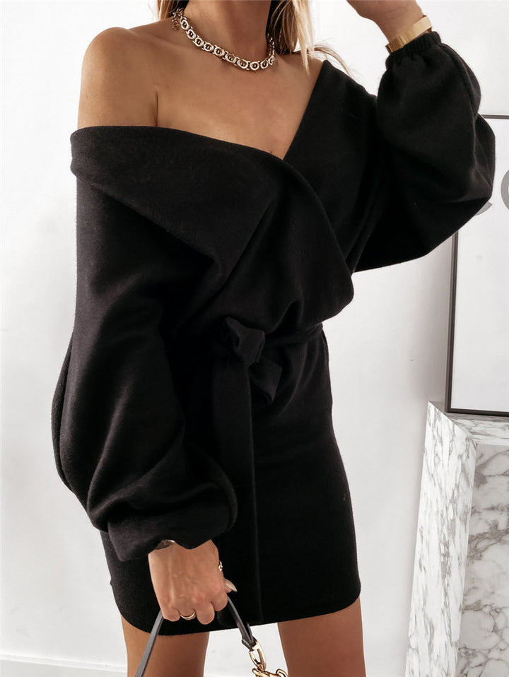 Damskjortklänning med elegant midjesnörning Mirla-Eva Jonsson