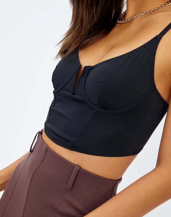 Damsklädes Crop-BH med floral design och V-urringning Mirla-Eva Jonsson