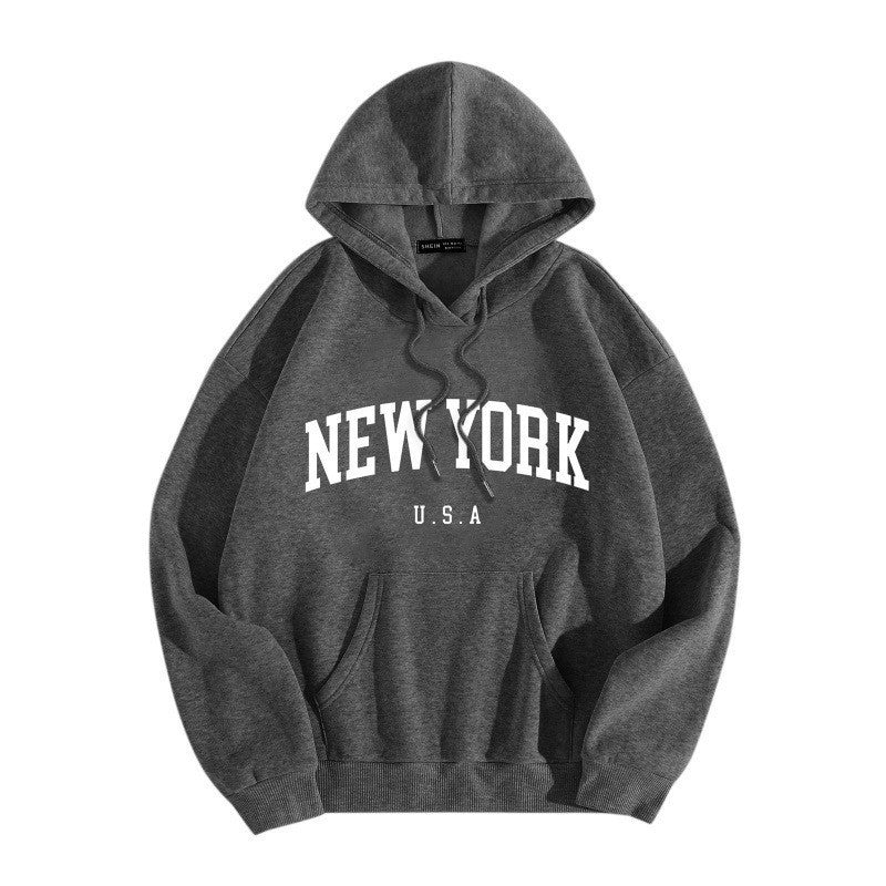 Damsko hoodie med stiligt New York tryck Mirla-Eva Jonsson
