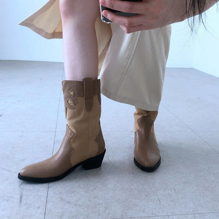 Damskor i cowboystil med unik design och kompakt klack Mirla-Eva Jonsson