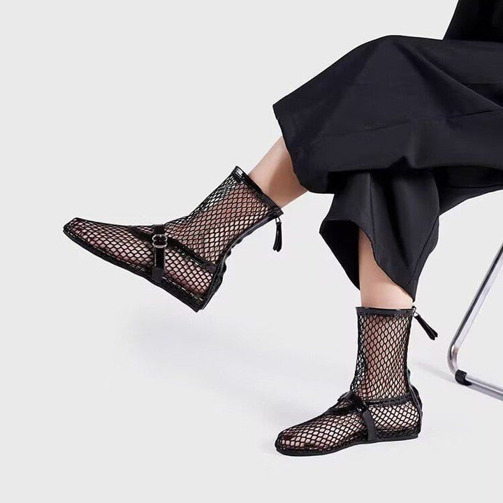 Damskor nät ankle boots med mode accenter och bekväm foder Mirla-Eva Jonsson