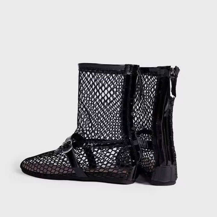 Damskor nät ankle boots med mode accenter och bekväm foder Mirla-Eva Jonsson