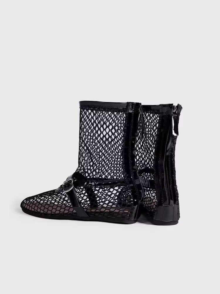 Damskor nät ankle boots med mode accenter och bekväm foder Mirla-Eva Jonsson