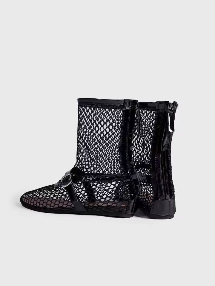 Damskor nät ankle boots med mode accenter och bekväm foder Mirla-Eva Jonsson