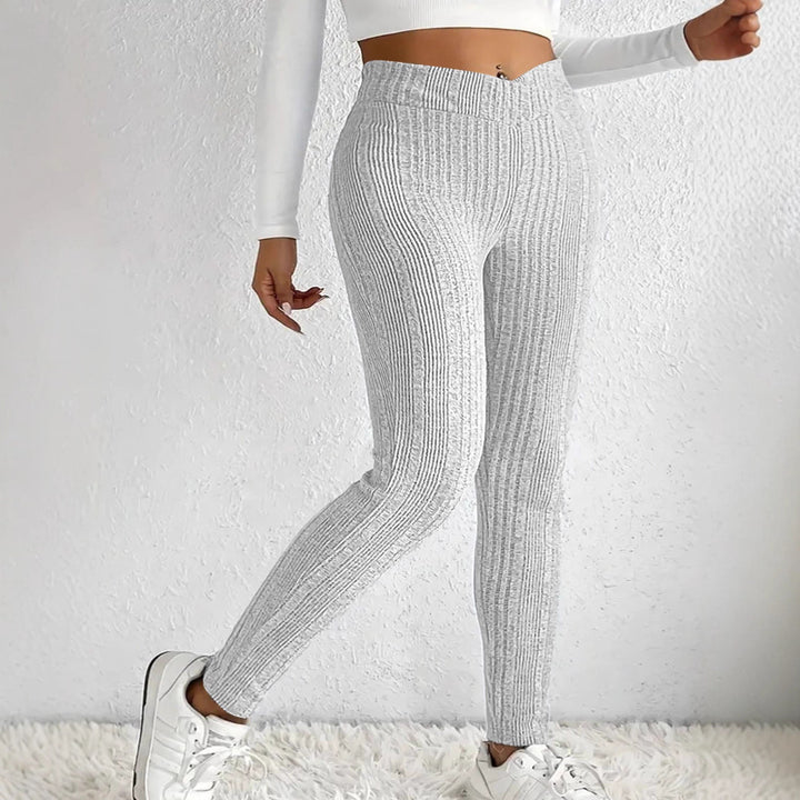 Damskurna leggings med stiligt randigt mönster Mirla-Eva Jonsson