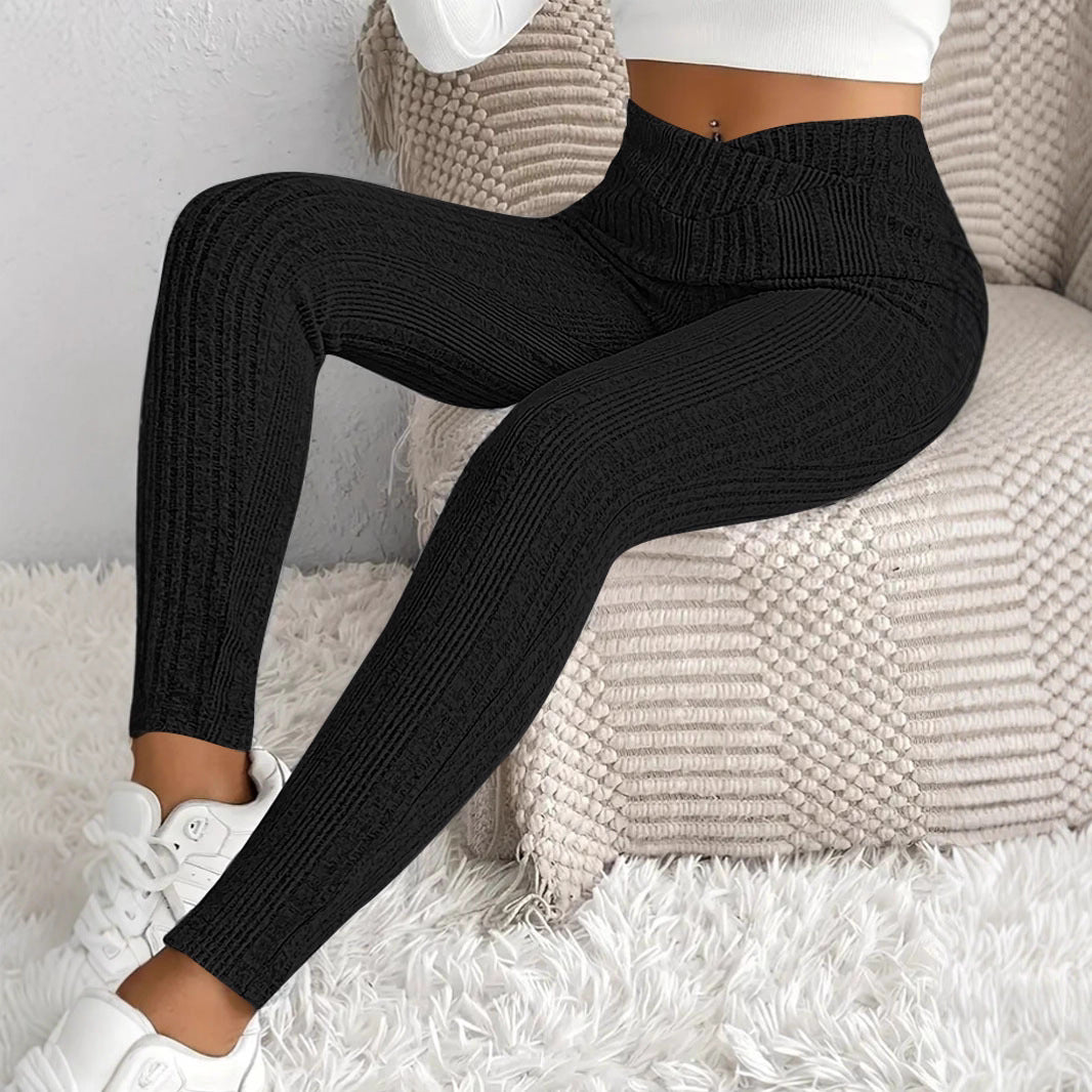 Damskurna leggings med stiligt randigt mönster Mirla-Eva Jonsson