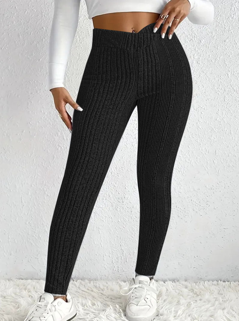 Damskurna leggings med stiligt randigt mönster Mirla-Eva Jonsson