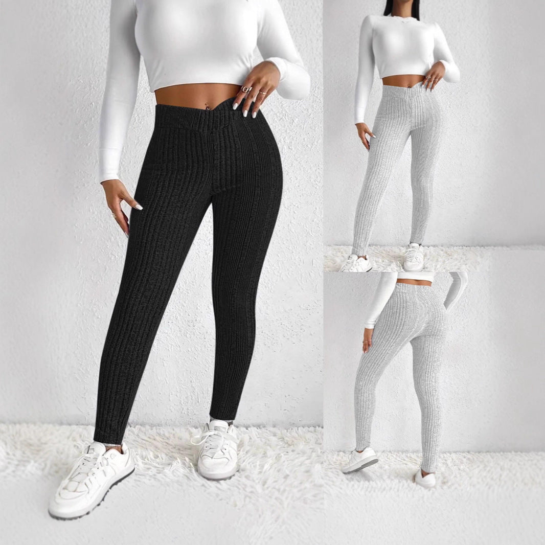 Damskurna leggings med stiligt randigt mönster Mirla-Eva Jonsson