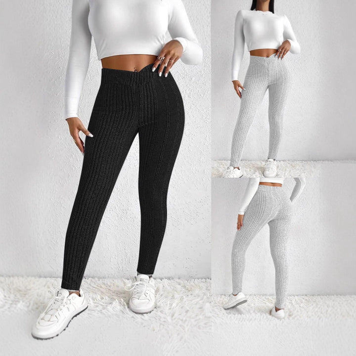Damskurna leggings med stiligt randigt mönster Mirla-Eva Jonsson