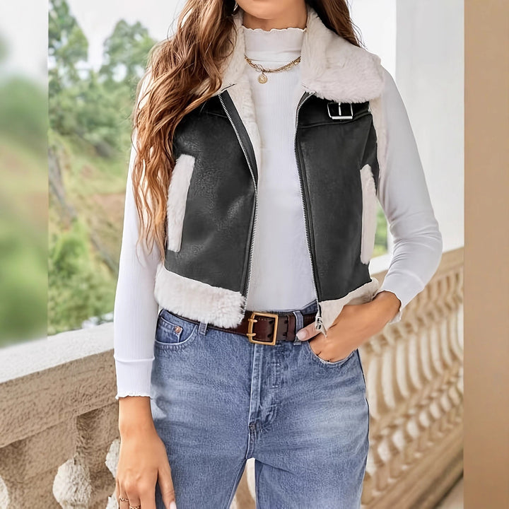 Damsmål Fashion Vest med mjukt foder och stilig krage Mirla-Eva Jonsson