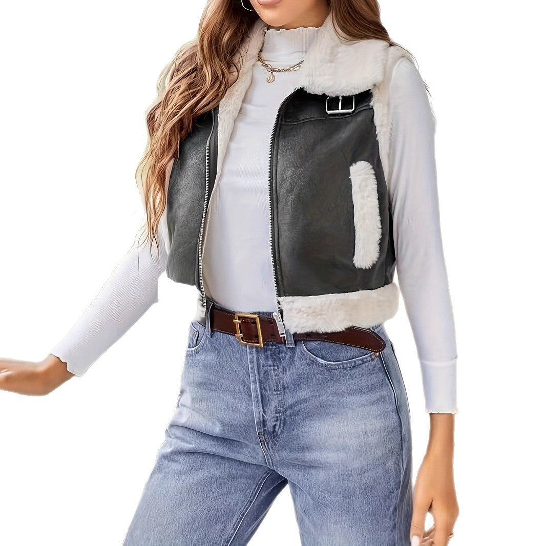 Damsmål Fashion Vest med mjukt foder och stilig krage Mirla-Eva Jonsson