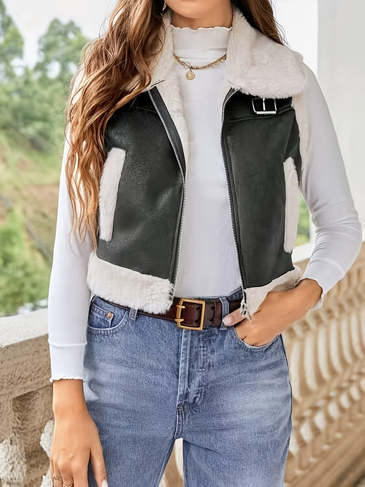 Damsmål Fashion Vest med mjukt foder och stilig krage Mirla-Eva Jonsson