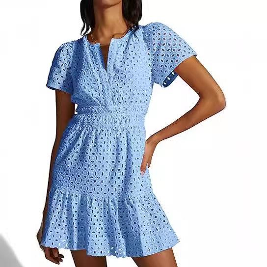 Damsommarklänning i romantisk Broderie Anglaise stil Eva Jonsson-Eva Jonsson