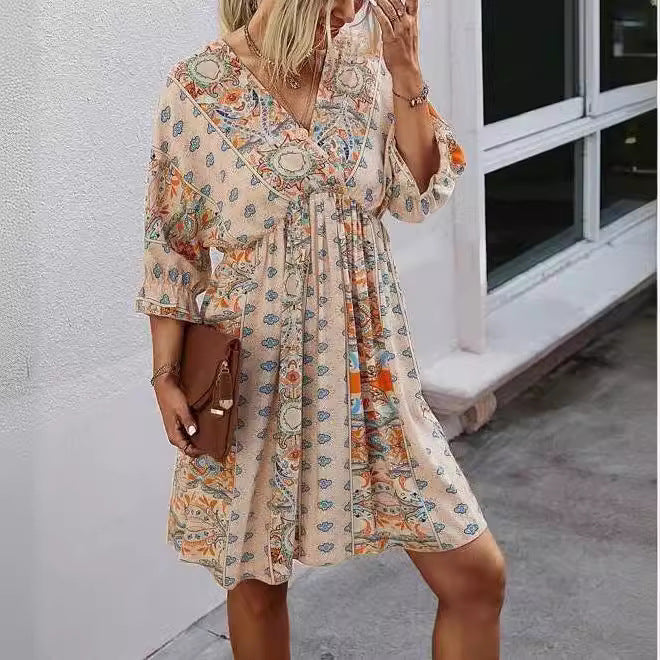 Damsommarklänning med blommönster och loose fit Mirla-Eva Jonsson