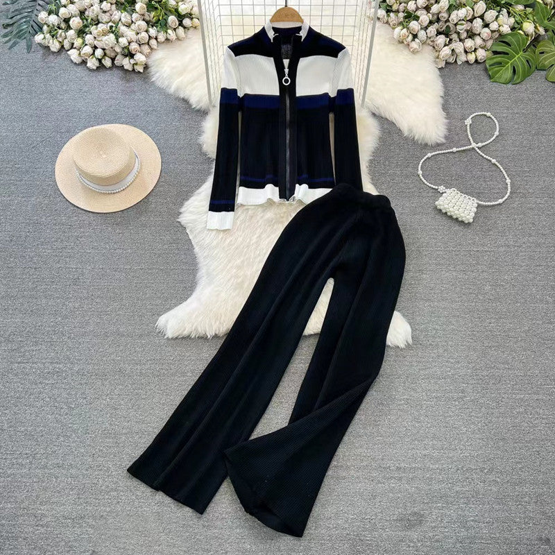 Damsportig cardigan och flarebyx-set Eva Jonsson-Eva Jonsson
