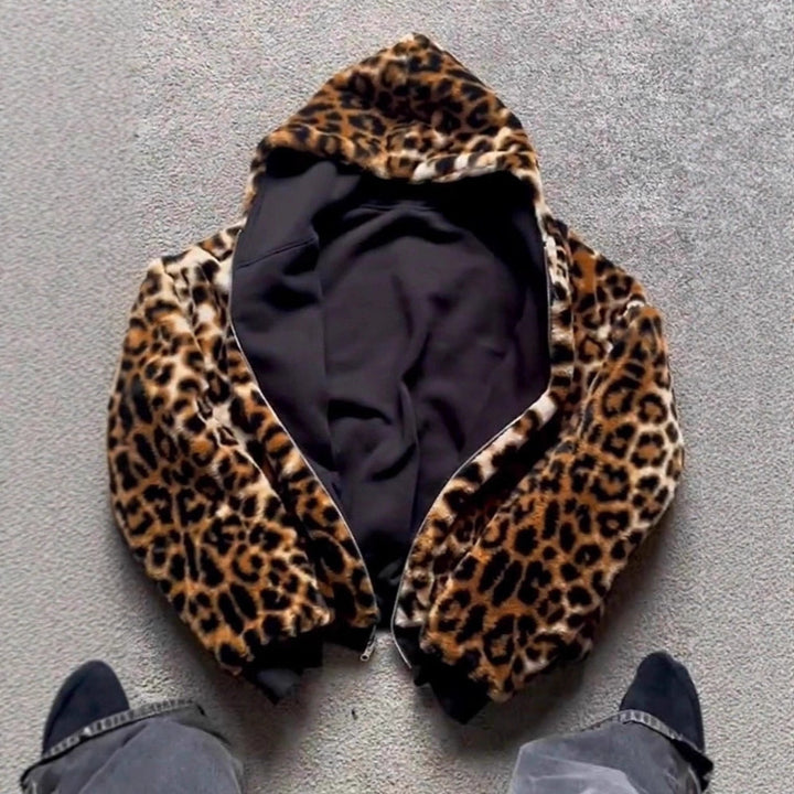 Damsportig jacka med leopardfoder Mirla-Eva Jonsson