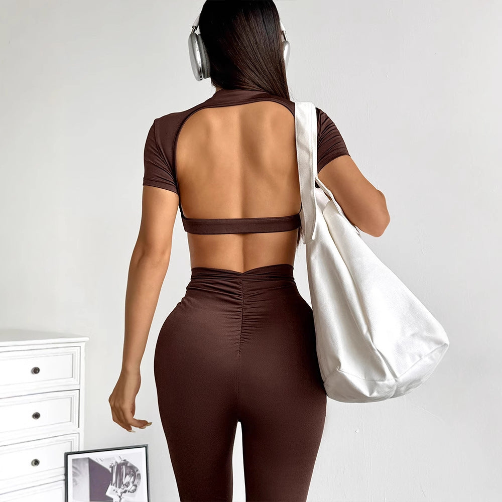Damsset med croppad topp och figurnära leggings Mirla-Eva Jonsson