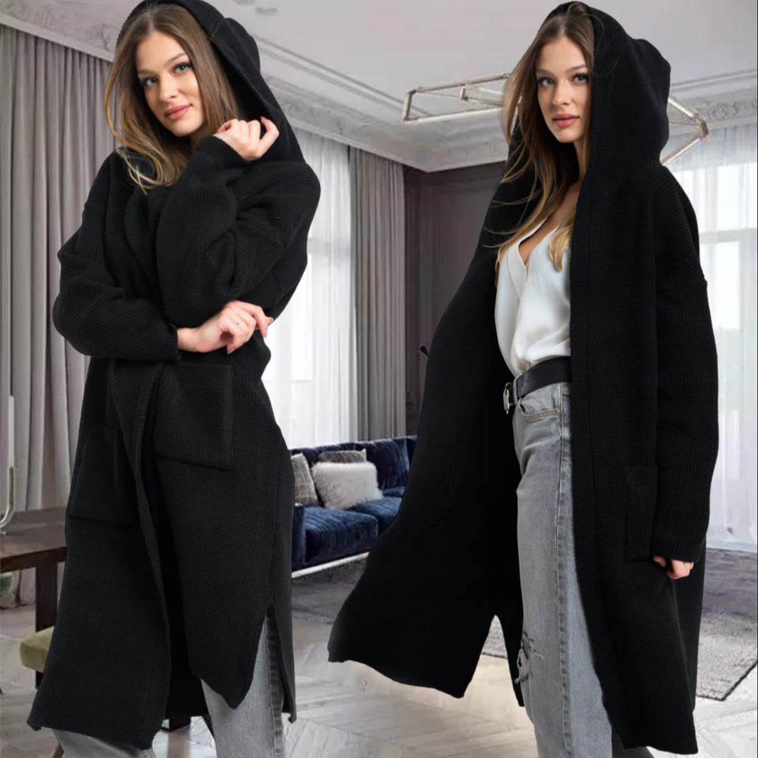 Damsticka med huva och stora fickor Mirla-Eva Jonsson