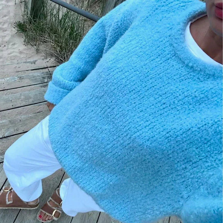 Damstickad pullover | Loose Fit | Varm | Stickad tröja | Jumper för damer-Eva Jonsson