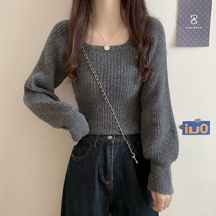 Damstickad pullover med breda ärmar Mirla-Eva Jonsson
