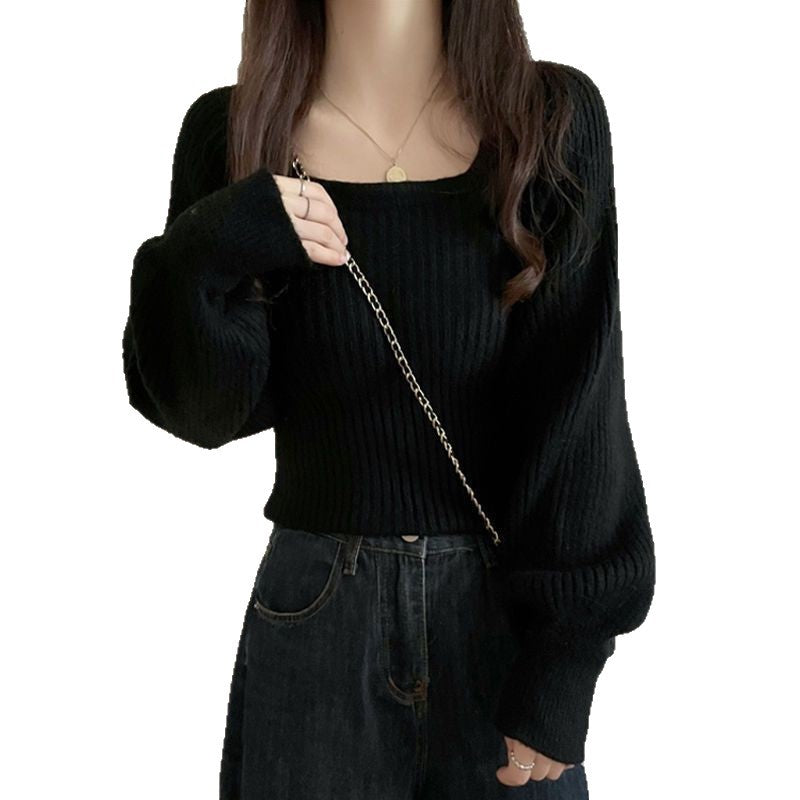 Damstickad pullover med breda ärmar Mirla-Eva Jonsson