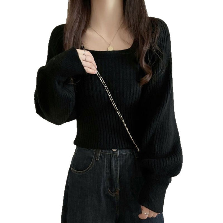 Damstickad pullover med breda ärmar Mirla-Eva Jonsson