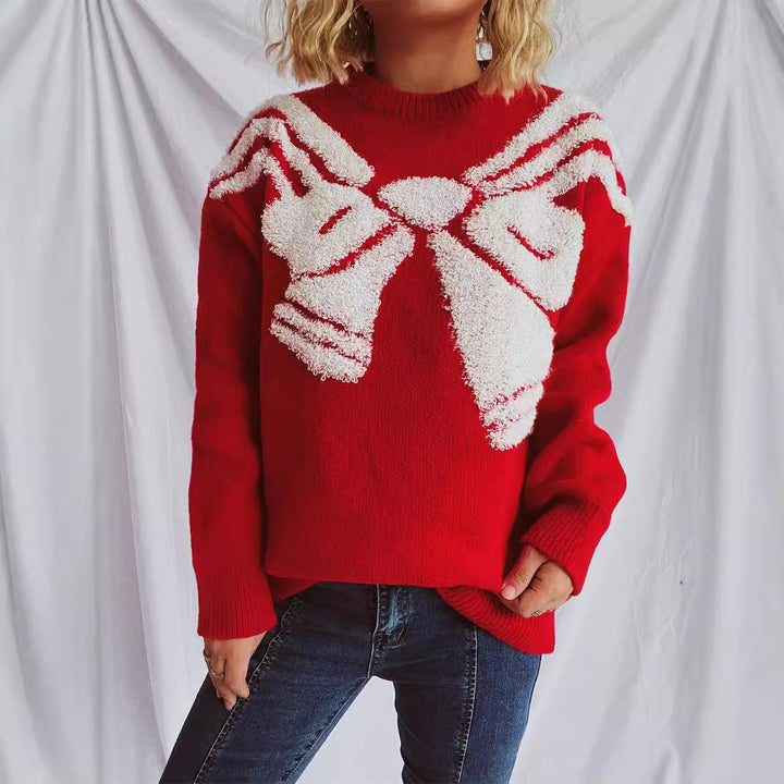 Damstickad tröja med festlig design och mjukt material Mirla-Eva Jonsson