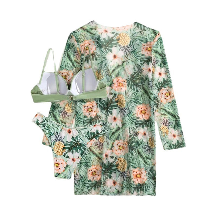 Damstrandkimono med blommigt mönster och lös passform Mirla-Eva Jonsson