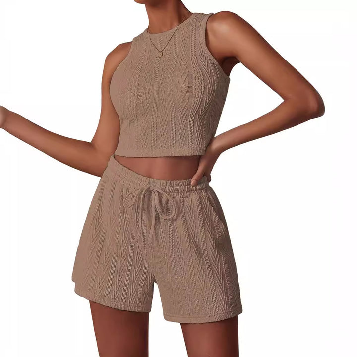 Damstyligt Athletic-set med trendigt ribbmönster Mirla-Eva Jonsson