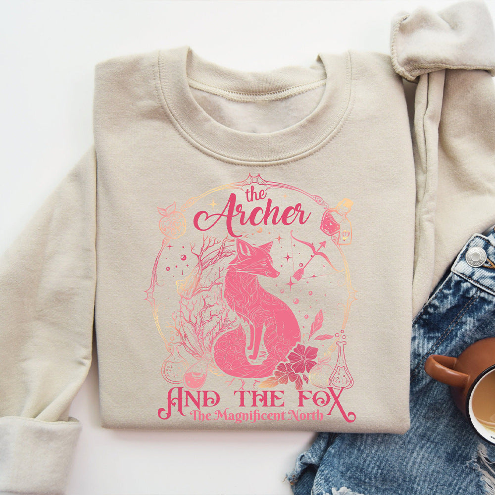 Damsweatshirt med kreativt djurmotiv och inspirerande tryck Mirla-Eva Jonsson
