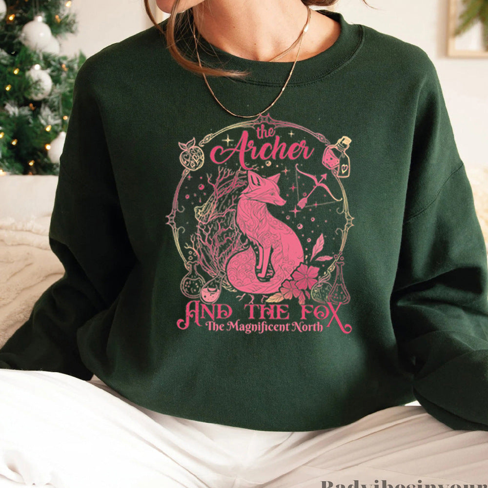 Damsweatshirt med kreativt djurmotiv och inspirerande tryck Mirla-Eva Jonsson