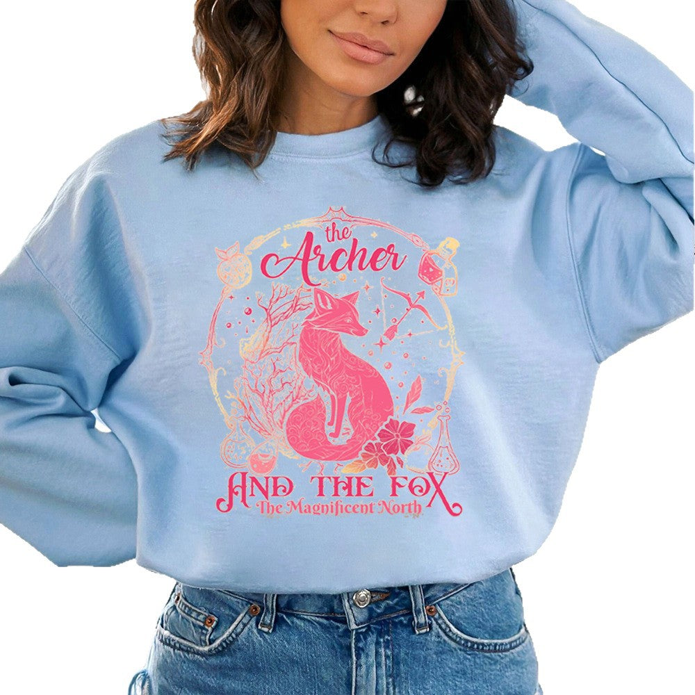 Damsweatshirt med kreativt djurmotiv och inspirerande tryck Mirla-Eva Jonsson