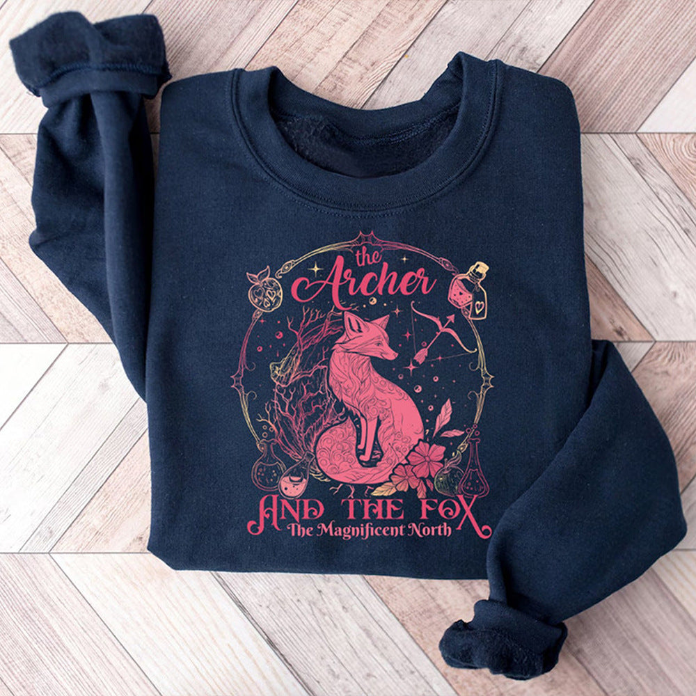 Damsweatshirt med kreativt djurmotiv och inspirerande tryck Mirla-Eva Jonsson