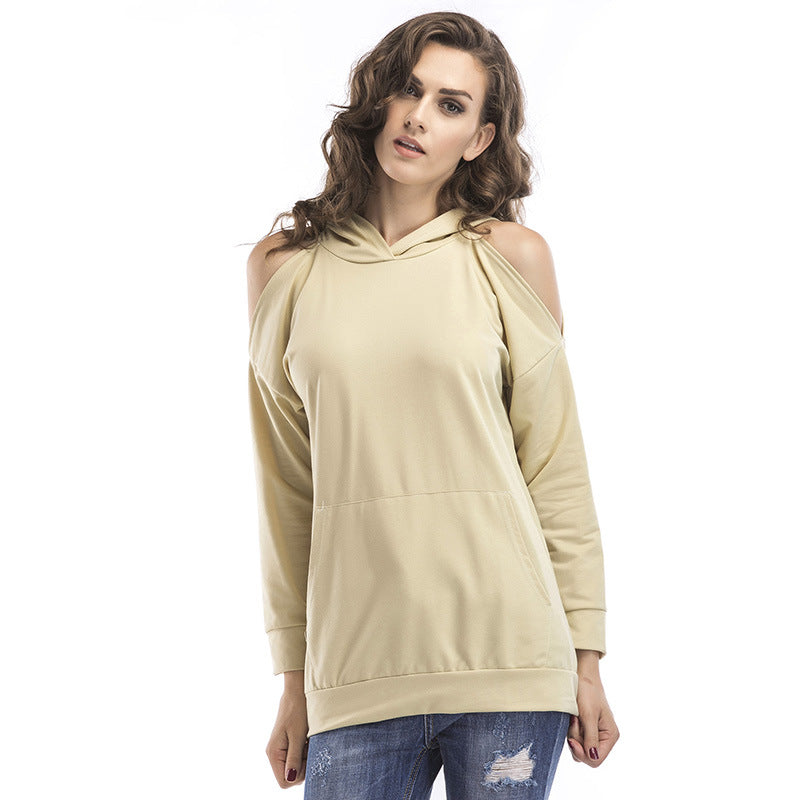 Damsweatshirt med off-shoulder-design och bekväm passform Mirla-Eva Jonsson