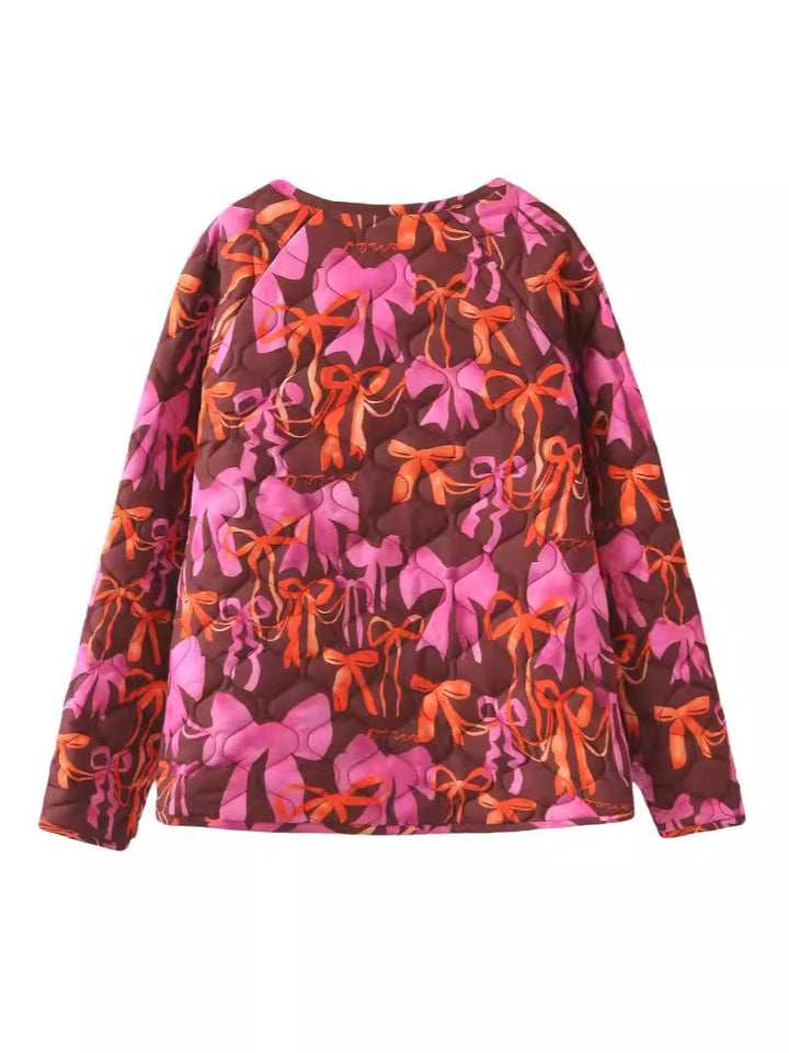 Damsydd steppjacka med lekfullt slingmönster Mirla-Eva Jonsson