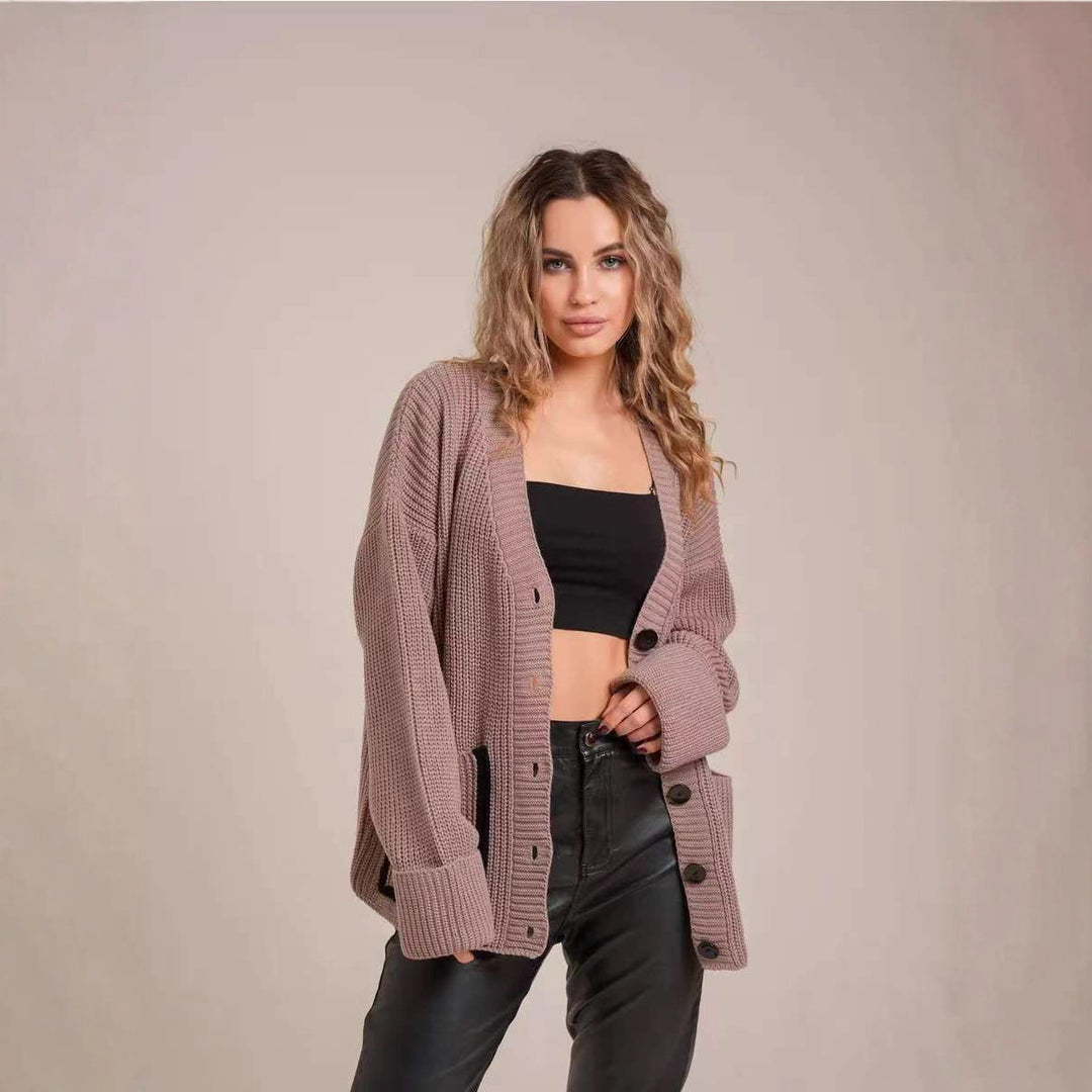 Damt cardigan med knapbare design och fickor Mirla-Eva Jonsson
