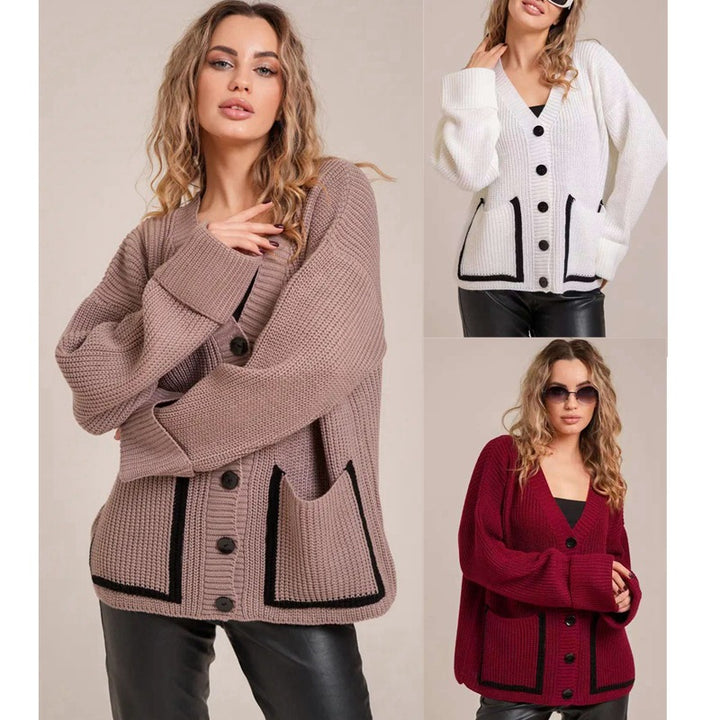Damt cardigan med knapbare design och fickor Mirla-Eva Jonsson