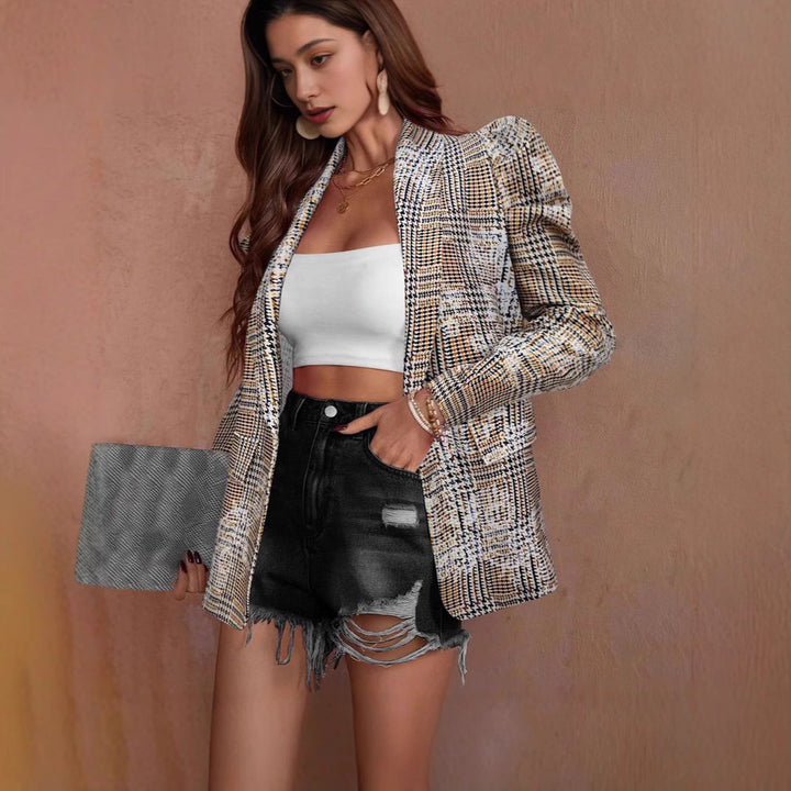 Damtrendig oversized blazer med puffärmar Mirla-Eva Jonsson