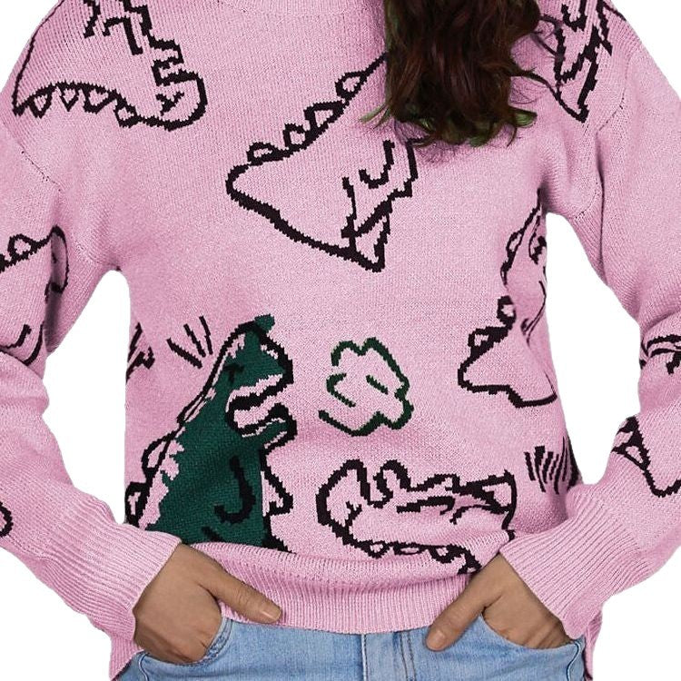 Damtröja med dinosaurmotiv och avslappnad passform Mirla-Eva Jonsson
