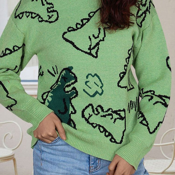 Damtröja med dinosaurmotiv och avslappnad passform Mirla-Eva Jonsson