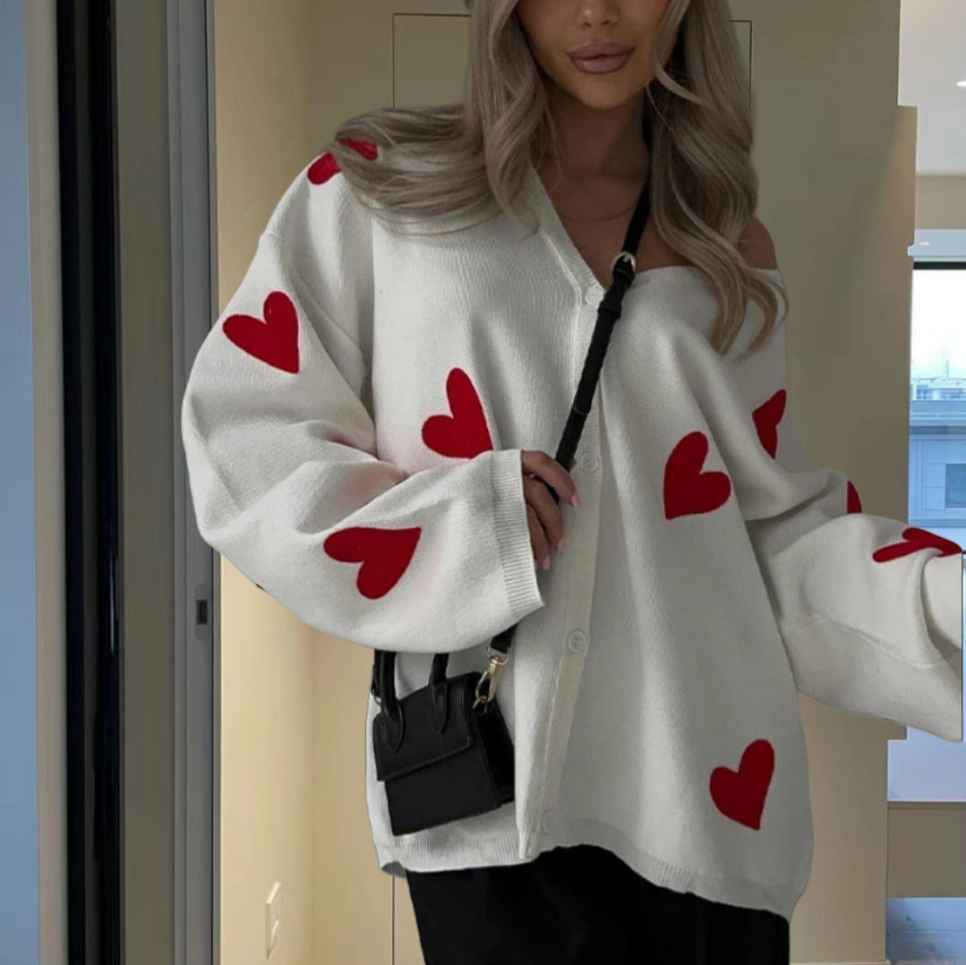 Damtröja med hjärtmotiv Mirla-Eva Jonsson