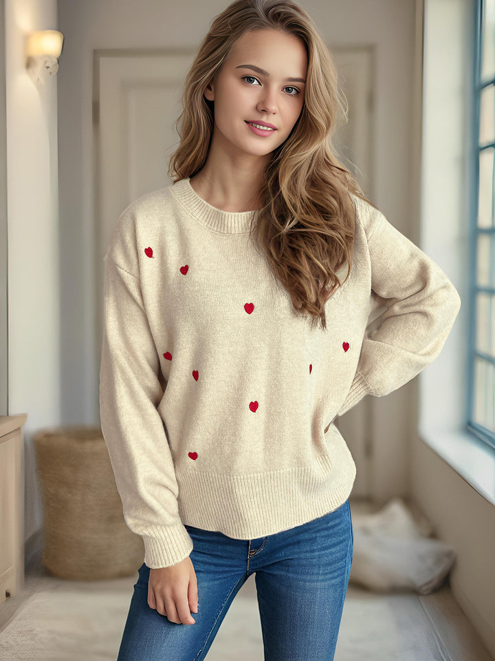 Damtröja med lekfullt hjärtdesign Mirla-Eva Jonsson