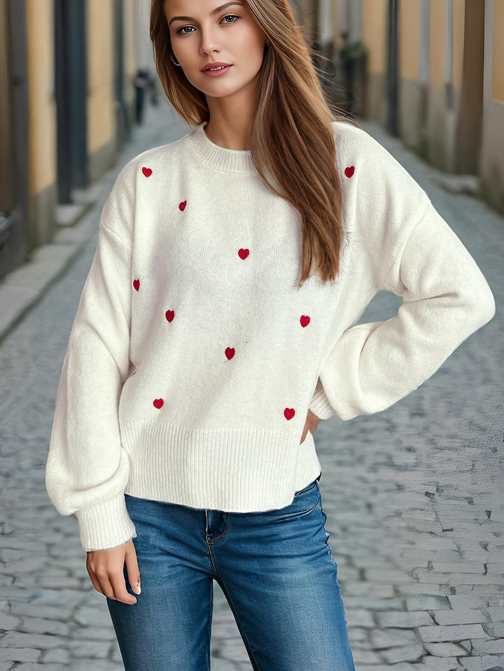 Damtröja med lekfullt hjärtdesign Mirla-Eva Jonsson