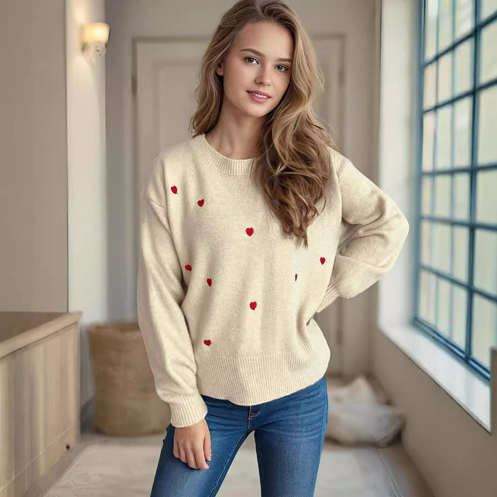 Damtröja med lekfullt hjärtdesign Mirla-Eva Jonsson