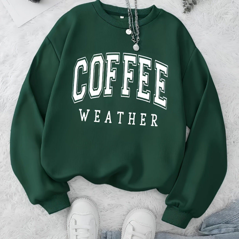 Damtröja med moderiktigt Coffee Weather-tryck Mirla-Eva Jonsson