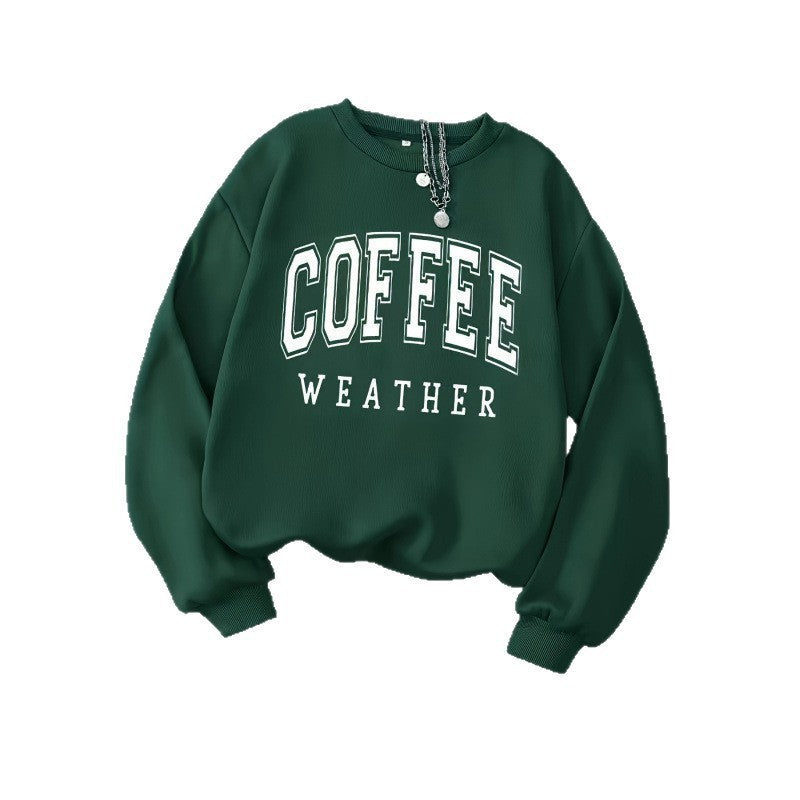 Damtröja med moderiktigt Coffee Weather-tryck Mirla-Eva Jonsson